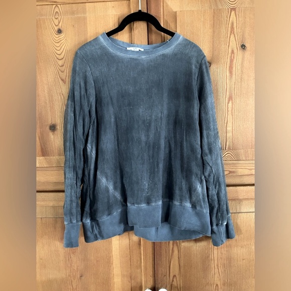 Helmut Lang Large distressed top chiffon top layered blue cotton polyester - Picture 5 of 14